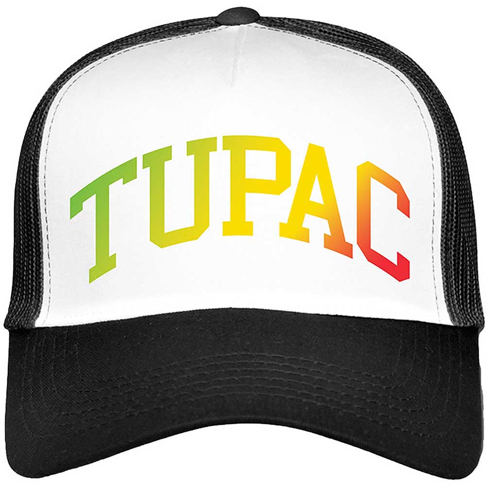 Image of Tupac Unisex Mesh Back Cap - Gradient Logo Rock Off
