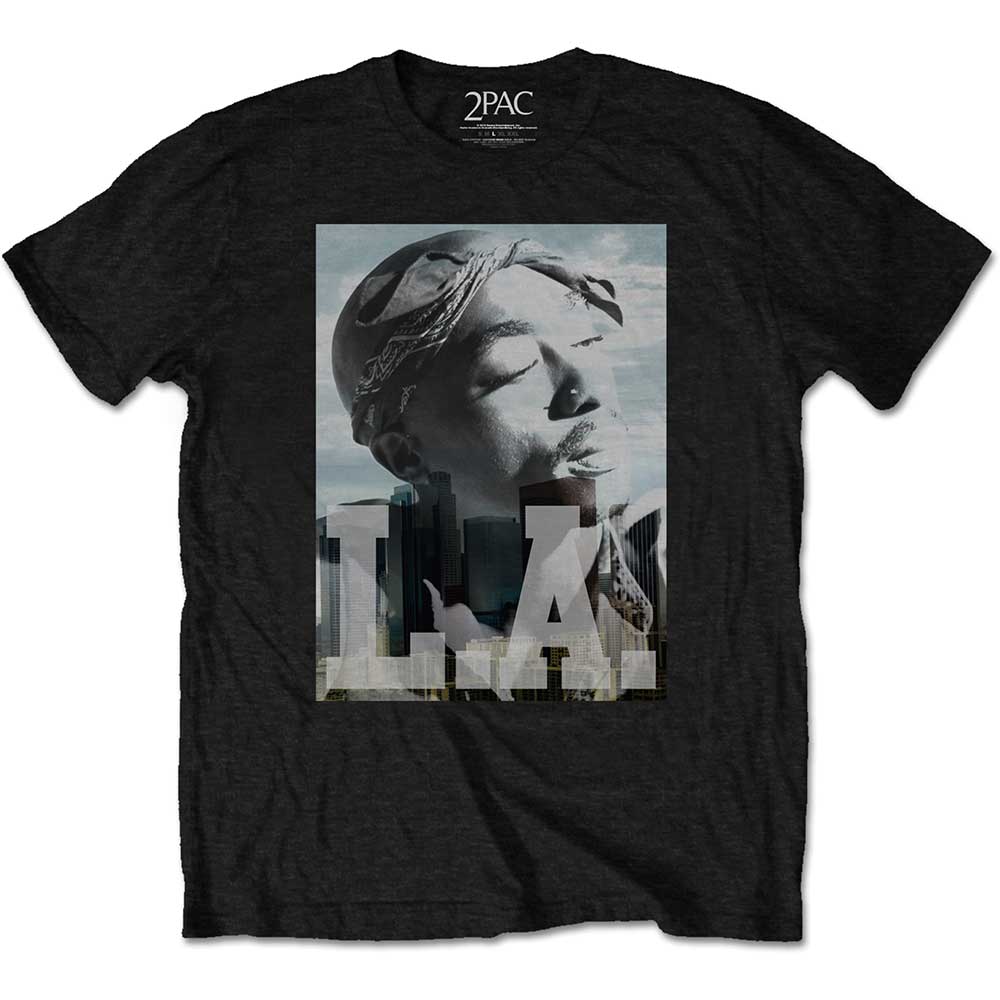 Image of Tupac Unisex T-shirt - LA Skyline Rock Off