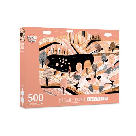 Image of Badge Bomb - A Bird's Eye View 500 Piece Puzzle BADGE BOMB