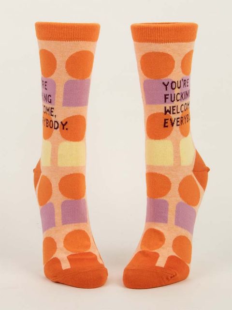You're Fucking Welcome, Everybody W-Crew Socks
