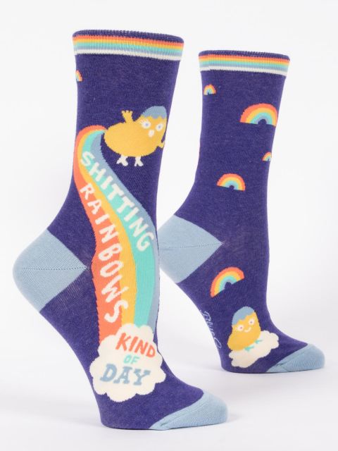Image of Shitting Rainbows Kind Of Day W-Crew Socks