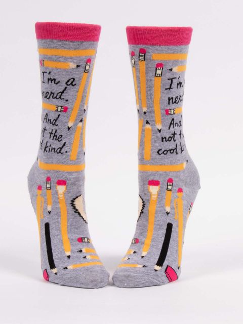 Image of I'm A Nerd And Not The Cool Kind W-Crew Socks