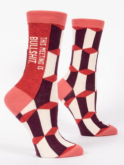 Image of This Meeting Is Bullshit W-Crew Socks