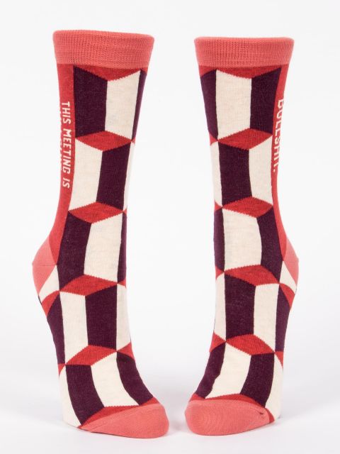 Image of This Meeting Is Bullshit W-Crew Socks