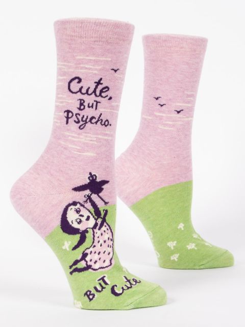 Image of Cute But Psycho W-Crew Socks