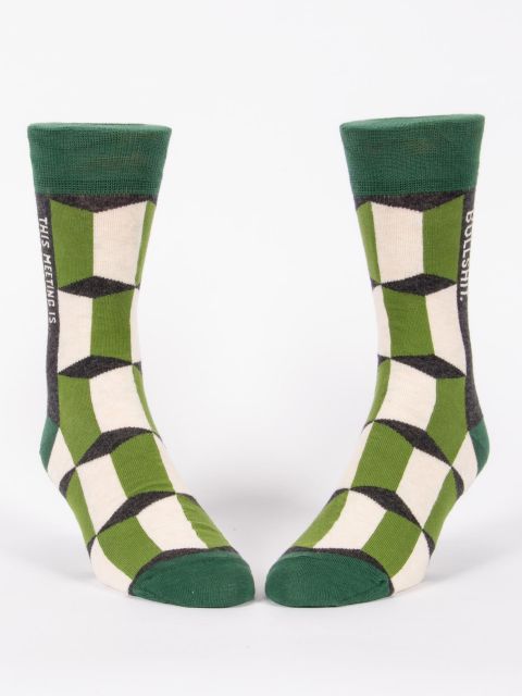 Image of This Meeting Is Bullshit Men's-Crew Socks