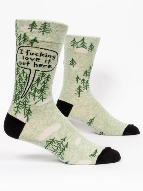 Image of I Fucking Love it Out Here Men's-Crew Socks