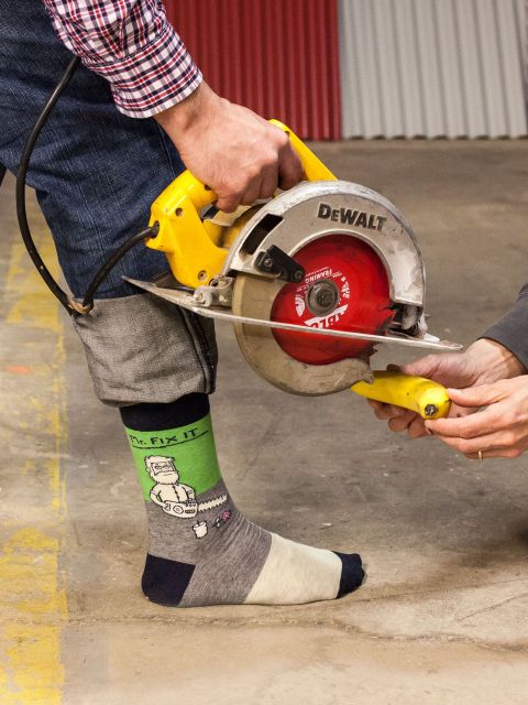 Mr.Fix It Men's-Crew Socks