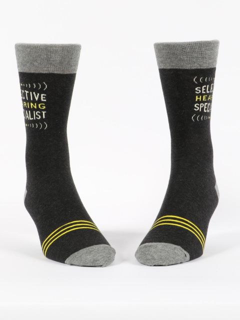 Image of Selective Hearing Men's-Crew Socks