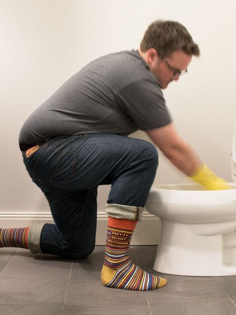 Image of Pretty Decent Boyfriend Men's-Crew Socks