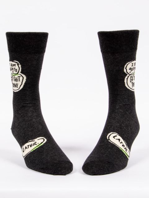 Image of I am Going To Get Shit Done.. Later Men's-Crew Socks