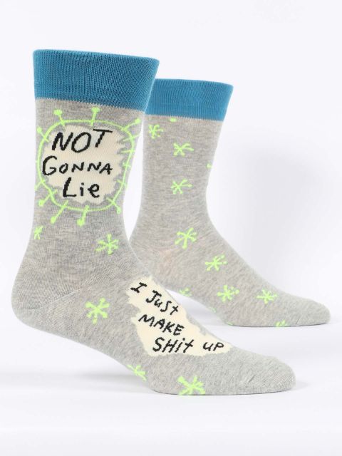 Image of Not Gonna Lie, I Just Make Shit Up Men's-Crew Socks