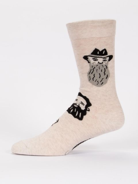 Image of Get A Load Of These Whiskers Men's-Crew Socks