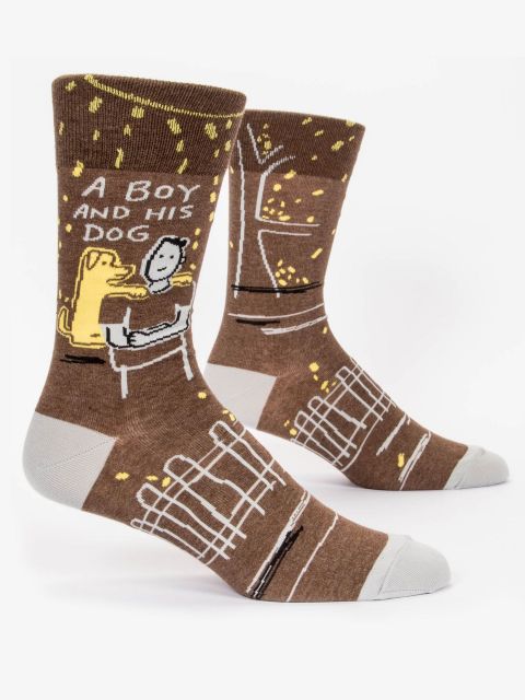 Image of A Boy And His Dog Men's-Crew Socks