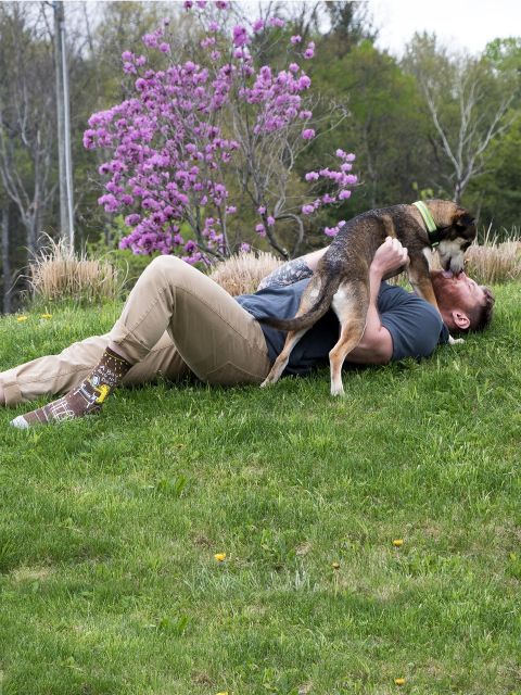 Image of A Boy And His Dog Men's-Crew Socks