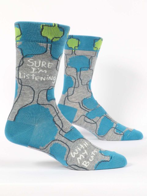 Image of Sure I'm Listening Men's-Crew Socks
