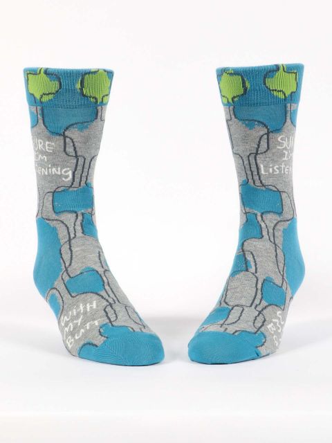 Sure I'm Listening Men's-Crew Socks