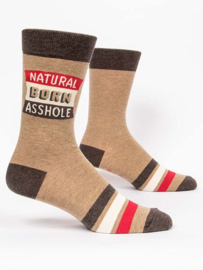 Natural Born Asshole Men's-Crew Socks