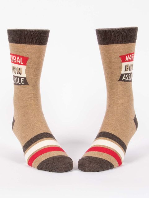 Natural Born Asshole Men's-Crew Socks