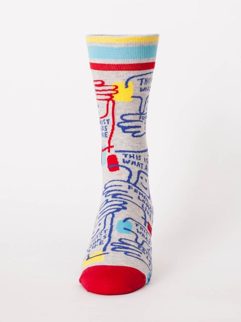 Image of This Is What A Feminist Looks Like Men's-Crew Socks