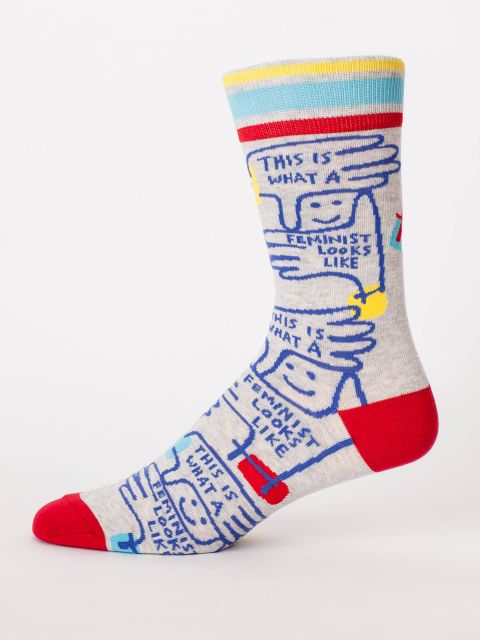 Image of This Is What A Feminist Looks Like Men's-Crew Socks