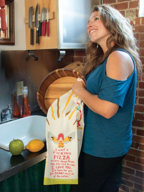 Image of I Want A Fucking Pizza To Come Down Dish Towel