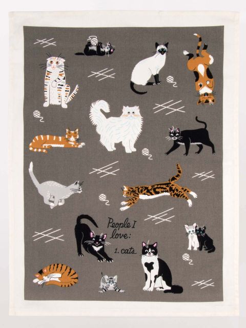 Image of People I Love: Cats Dish Towel