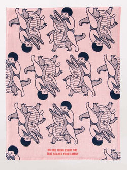 Image of Do One Thing That Scares Your Family Dish Towel