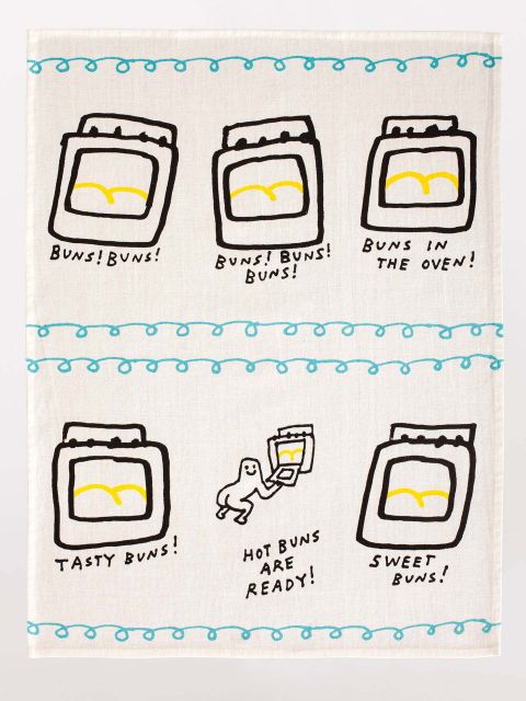 Image of Hot Buns Are Ready Dish Towel