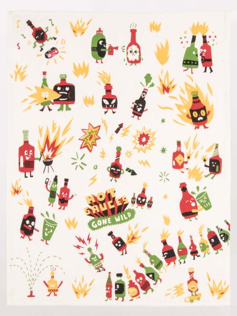 Image of Hot Sauces Dish Towel