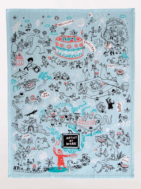 Image of Artist At Work Dish Towel