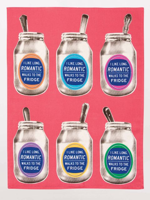Image of I Like Romantic Walks To The Fridge Dish Towel