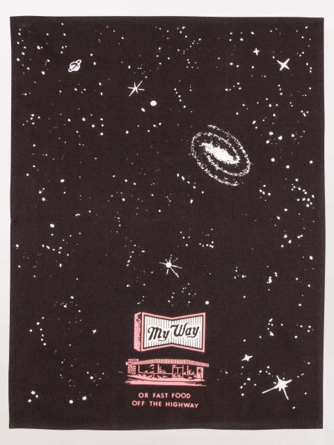 Image of My Way Or Fast Food Off The Highway Dish Towel