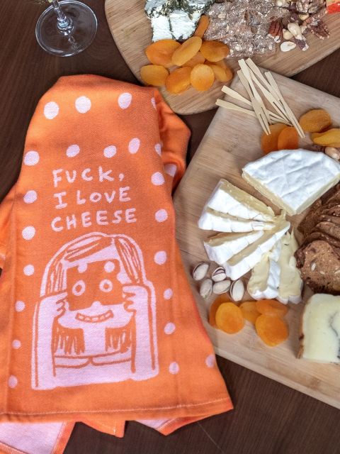 Fuck,I love Cheese Woven Dish Towels