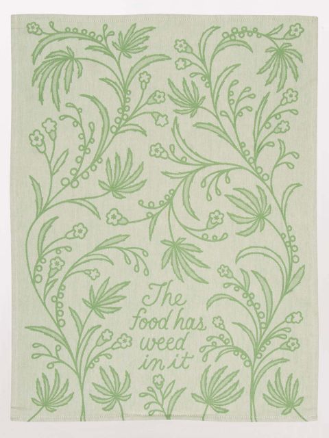 Image of The Food Has Weed In It Woven Dish Towels