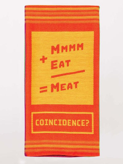 Mmmm+Eat=Meat Woven Dish Towels