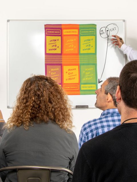 Image of Mmmm+Eat=Meat Woven Dish Towels