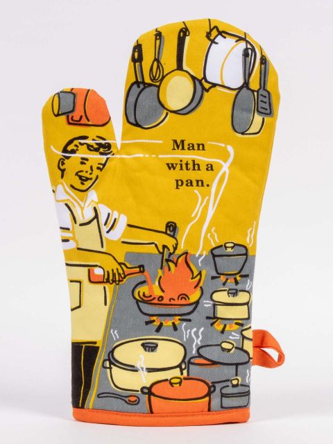 Image of Man With A Pan Oven Mitt