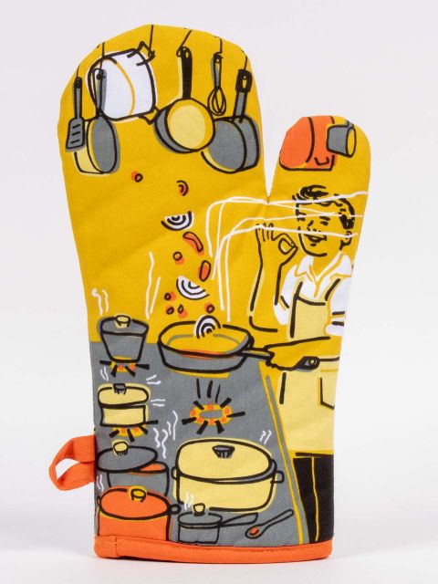 Image of Man With A Pan Oven Mitt
