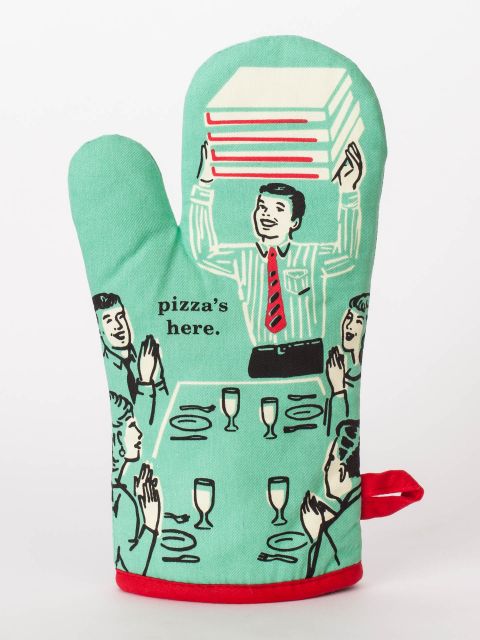 Image of Pizza's Here Oven Mitt