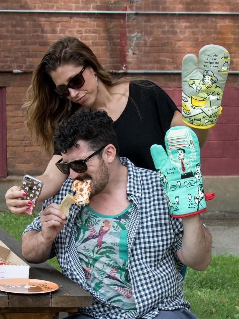 Pizza's Here Oven Mitt