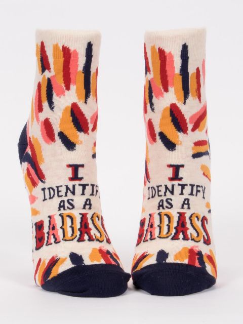 Image of I Identify As A Badass W-Ankle Socks