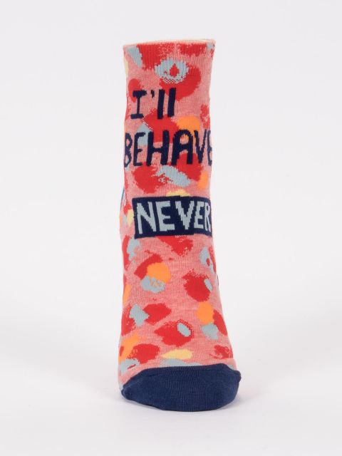 I'll Behave Never W-Ankle Socks