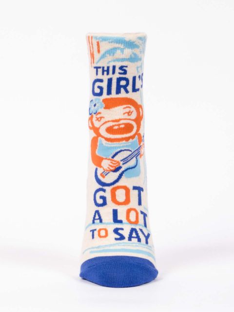 This Girl's Got A Lot To Say W-Ankle Socks