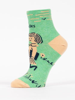 Image of I Like Long Walks To The  W-Ankle Socks