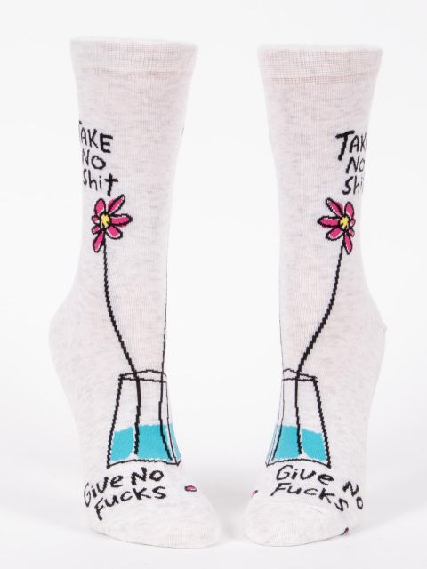 Take No Shit Give No Fucks W-Crew Socks