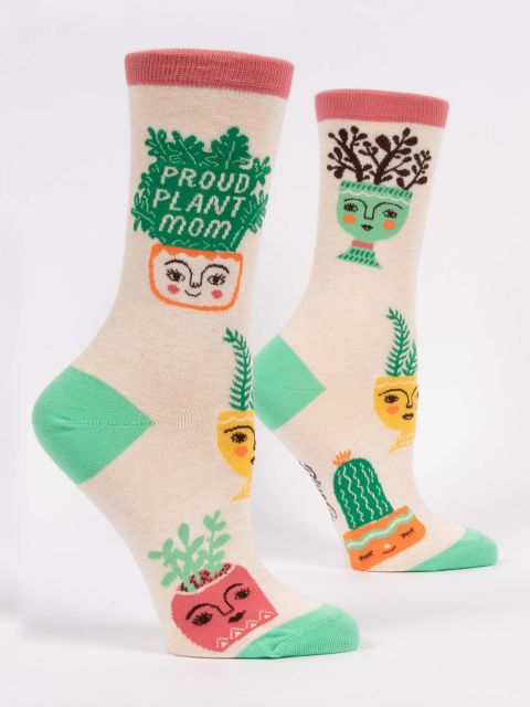 Image of Proud Plant Mom W-Crew Socks