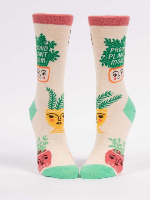 Image of Proud Plant Mom W-Crew Socks