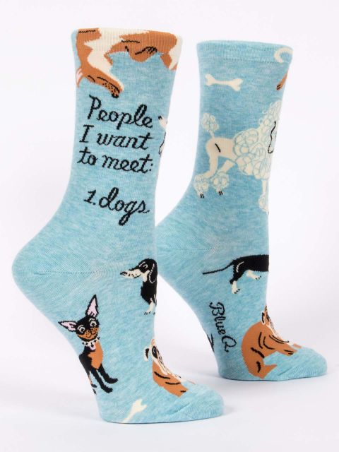 Image of People I Want To Meet Dogs W-Crew Socks