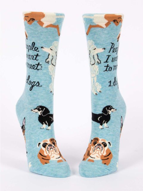 People I Want To Meet Dogs W-Crew Socks